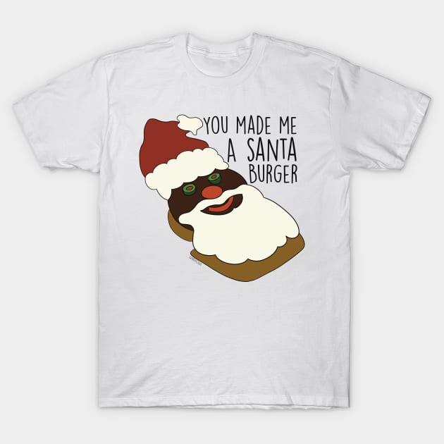 santa burger T-Shirt by Gabi Veiga